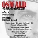 OSWALD to have West Coast Premiere at Write Act Rep in LA
