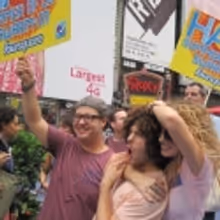 Photo Flash: HAIR Cast Performs at Foursquare Swarm-In!