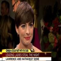 STAGE TUBE: Oscar Winners Hathaway & Lawrence Chat with GMA Video