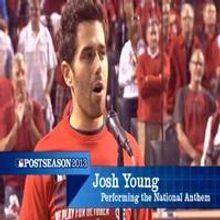 STAGE TUBE: Josh Young Sings National Anthem at National League Division Series