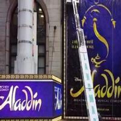 STAGE TUBE: Watch the ALADDIN Marquee Go Up at the New Amsterdam!