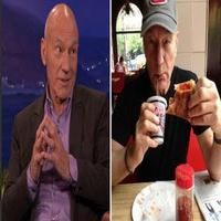 VIDEO: Patrick Stewart Debunks Pizza-Eating Rumors on CONAN!