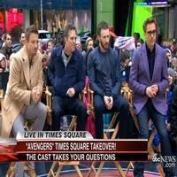 VIDEO: THE AVENGERS Stars Robert Downey Jr., Chris Evans, Mark Ruffalo, and Jeremy Renner Answer Fan Questions on GMA