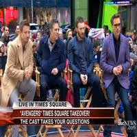 VIDEO: THE AVENGERS Stars Robert Downey Jr., Chris Evans, Mark Ruffalo, and Jeremy… Video