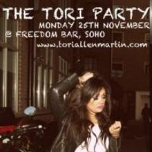 Tori Allen-Martin Headlines THE TORI PARTY, Featuring Special Guests Paul Spicer and 