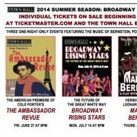 Tickets to Town Hall's 2014 Summer Season On Sale Tomorrow