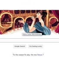Google Doodle Pays Tribute to the Great Maria Callas