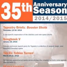 Tapestry Opera Sets 35th Season