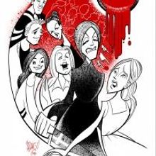 Photo Flash: Alice Ripley and Keaton Whittaker in Squigs' CARRIE Caricature for Balag