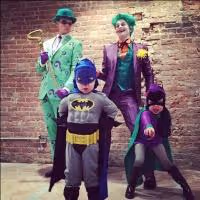 Photo Flash: Neil Patrick Harris, David Burtka and the Twins Take on Gotham City…