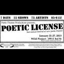 Poetic Theater Productions Hosts POETIC LICENSE Festival at The Wild Project, Now…
