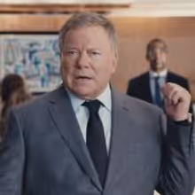 First Look - William Shatner & Kaley Cuoco-Sweeting in Super Bowl Priceline.com Spot