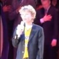 STAGE TUBE: MARY POPPINS' Tyler Merna Performs the National Anthem at the Staples… Video