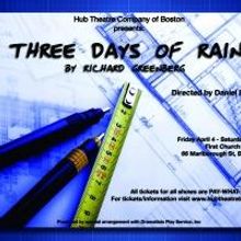 Hub Theatre Company of Boston's THREE DAYS OF RAIN Opens this Friday