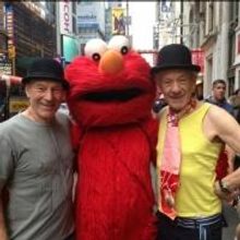 Twitter Watch: WAITING FOR GODOT's Patrick Stewart and Ian McKellen Pose with Elmo in Times Square!