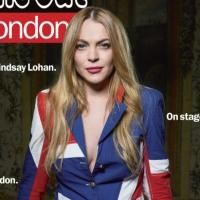 Photo Flash: SPEED-THE-PLOW Star Lindsay Lohan Dons Union Jack in Time Out London…