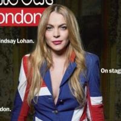 Photo Flash: SPEED-THE-PLOW Star Lindsay Lohan Dons Union Jack in Time Out London Cover