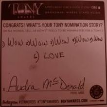 Photo Flash: Six-Word Memoirs from the 2014 Tony Noms
