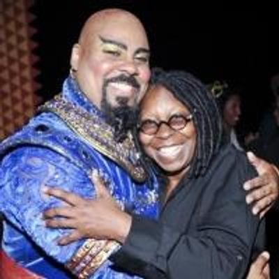 Photo Flash: Whoopi Goldberg Visits James Monroe Iglehart at ALADDIN!