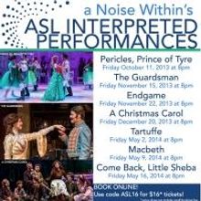A NOISE WITHIN Sets ASL Interpreted Performances Schedule