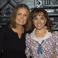 Photo Flash: Gloria Steinem Visits Broadway's NEWSIES