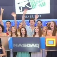 Photo Flash: NYMF's BEND IN THE ROAD Company Rings NASDAQ Closing Bell