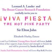 Sir Elton John Confirmed to Perform at The Breast Cancer Research Foundation Annual…
