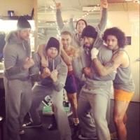 Photo Flash: Saturday Intermission Pics, Feb 15, Part 2 - ROCKY Gets Tough Backstage…