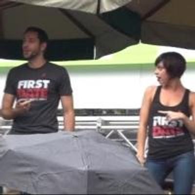 TV: Zachary Levi, Krysta Rodriguez & FIRST DATE Cast Brave the Rain in Bryant Park!