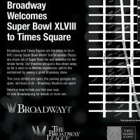 Broadway to Welcome Super Bowl XLVIII to Times Square