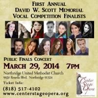 Center Stage Opera Announces the Finalists for the David W. Scott Memorial Vocal…