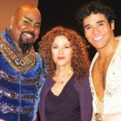 Photo Flash: Bernadette Peters Visits James Monroe Iglehart &amp; Adam Jacobs at Broadway&#039;s ALADDIN