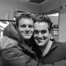 Passing the Crown! Brian d'Arcy James Poses with Jonathan Groff at HAMILTON