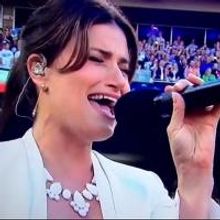STAGE TUBE: Idina Menzel Belts the National Anthem and 'Forever Young' at MLB All-Star Game!