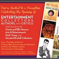 'ENTERTAINMENT COLLECTORS, AUTHORS, AND CRITICS' Exhibition Opens Today at…