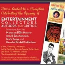 'ENTERTAINMENT COLLECTORS, AUTHORS, AND CRITICS' Exhibition Opens Today at University