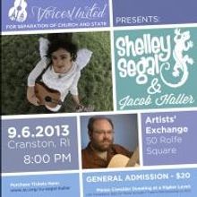 Shelley Segal and Jacob Haller to Play Artists' Exchange in Cranston, Today