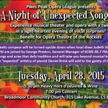 Pikes Peak Opera League Presents A NIGHT OF UNEXPECTED SONG Tonight