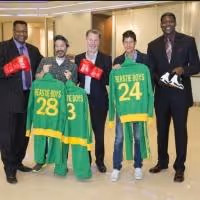 Photo Flash: Beastie Boys, Larry Holmes and Larry Johnson Donate Memorabilia to…