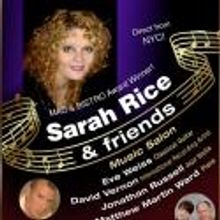 Sarah Rice & Friends Returns to Classic Quiche Cafe in NJ Tonight