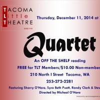Tacoma Little Theatre Presents QUARTET Tonight