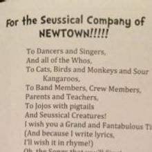 Photo Flash: Lynn Ahrens Leaves Special Message for Newtown's SEUSSICAL