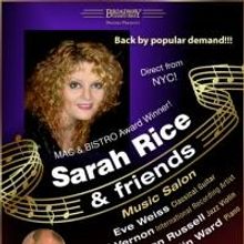 Broadway Concerts Direct Presents SARAH RICE & FRIENDS, 9/27