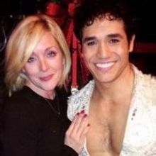 Photo Flash: Jane Krakowski, Lou Diamond Phillips Visit Adam Jacobs at ALADDIN on…