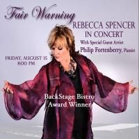 Rebecca Spencer to Make LA Concert Debut with FAIR WARNING at Upstairs at Vitello's…