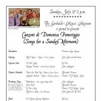 SONGS FOR A SUNDAY AFTERNOON at Garibaldi-Meucci Museum