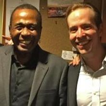 Photo Flash: Ben Vereen Visits Cast of MURDER FOR TWO at The Old Globe