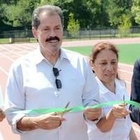 NYC Parks Cutz Ribbon on New Track & Field at Soundview Park