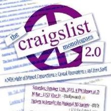 Natalie Lander & Brittany Ross to Host CRAIGSLIST MONOLOGUES 2.0 at M Bar Hollywood, 