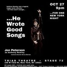 Jon Peterson's HE WROTE GOOD SONGS to Play State 72/The Triad, 10/27